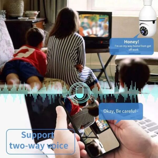 CCTV 1080P Full HD CCTV Camera CCTV Camera Wifi Smart Camera Wifi Camera Home Security Camera Smart Camera Wifi CCTV Wifi Camera Blub Socket Security Camera For Home - Image 6