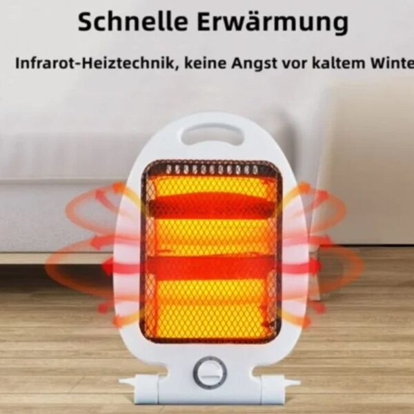 800W Space Heater Small Electric Ceramic Heater 2 Power Level - Image 2