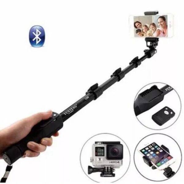 Original YT 1288 Bluetooth Selfie Stick Extendable Handheld Monopod Tripod YT 1288 Portable Holder for Cameras and Phones - Image 2