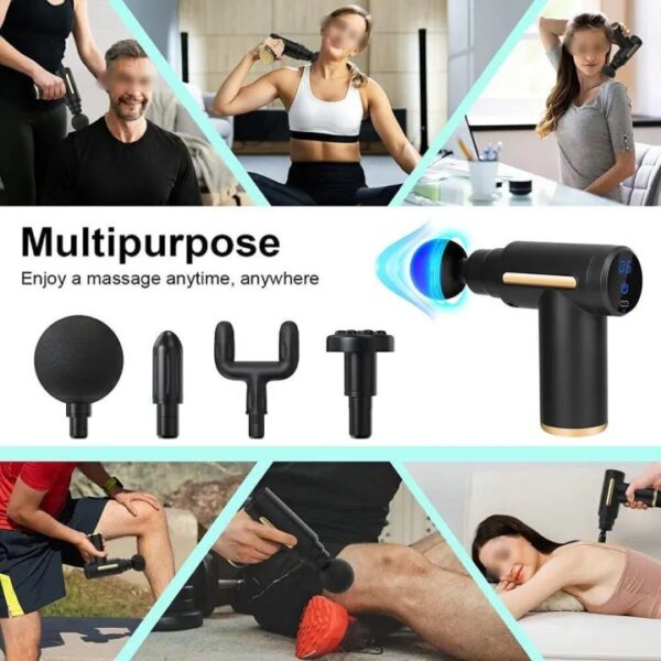 Professional Deep Tissue Massage Gun High Torque Muscle Relaxer Portable Ergonomic Design Ultra Compact Fashionable Perfect for Back Neck Day Gift Relieves Body Fatigue Improves Skin Smoothness - Image 3