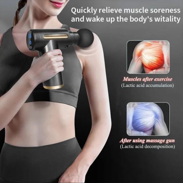 Professional Deep Tissue Massage Gun High Torque Muscle Relaxer Portable Ergonomic Design Ultra Compact Fashionable Perfect for Back Neck Day Gift Relieves Body Fatigue Improves Skin Smoothness - Image 6