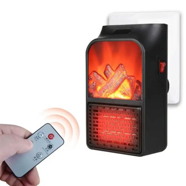 Remote control winter new flame heater heater household mini heater bedroom office dormitory mobile small air conditioner - Image 2