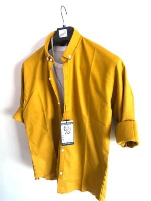 1 Pc Men,s Cotton Plain Shirt - Image 3