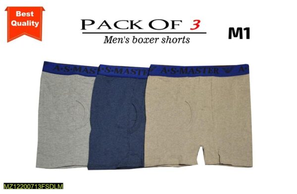 Men,s Cotton Boxers, Pack Of 3