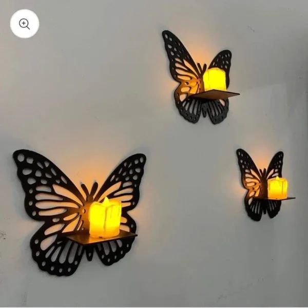 Butterfly Wall Shelves For Kids Room - Pack Of 3 - Image 3