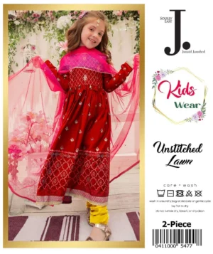 Charming Girl's Embroidered Lawn Shirt & Trouser Set - 2 Pcs